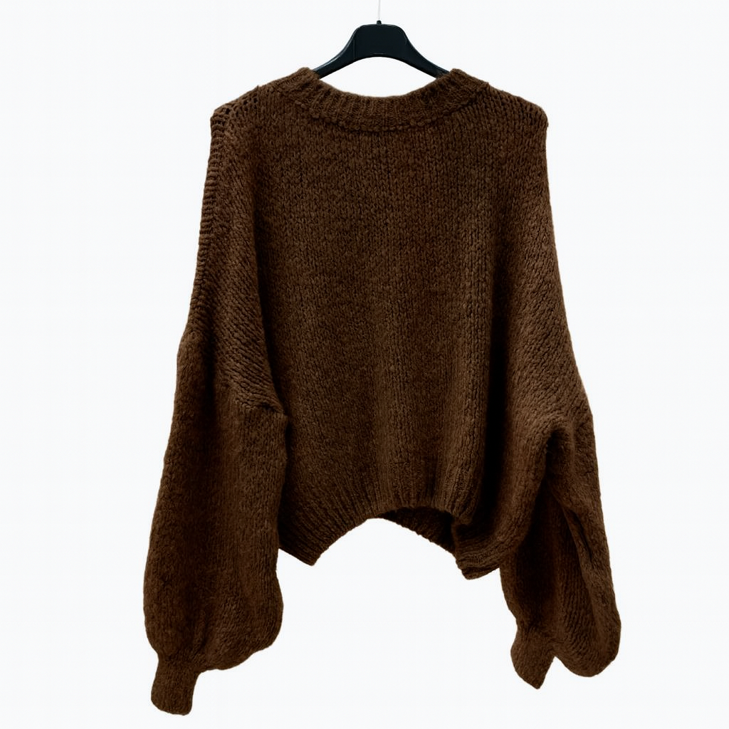 Kiki Goddess Trui Earth Goddess Collection – zachte bohemian knit in wit, zand, camel en bruin
