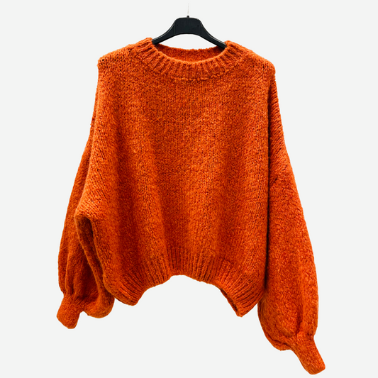 Kiki Goddess Trui warm collection  warme zachte bohemian knits in oranje, geel, rood