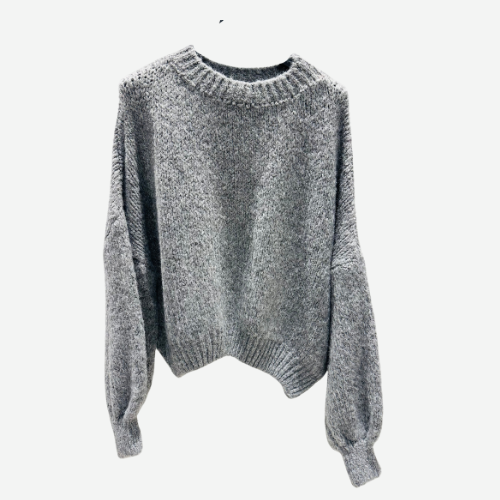 Kiki Goddess Trui Antraciet zachte bohemian knit van Tesoros de Mujer, one size 34–42