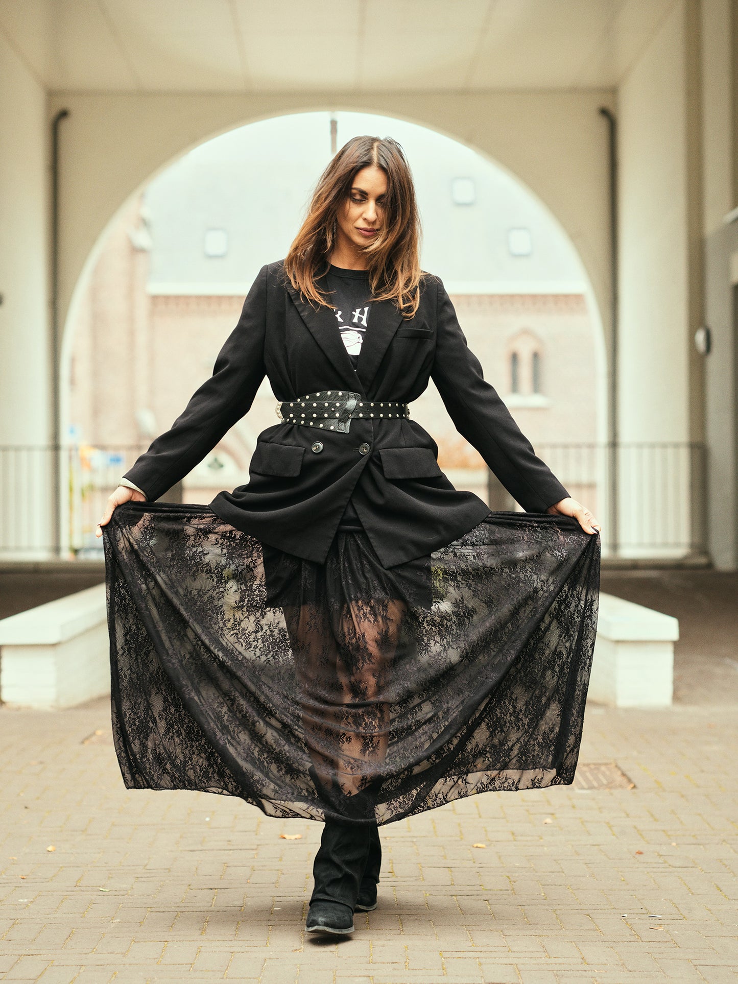 Bohemian zwarte kanten rok van Tesoros de Mujer, vrouwelijk, sensueel en vrij.